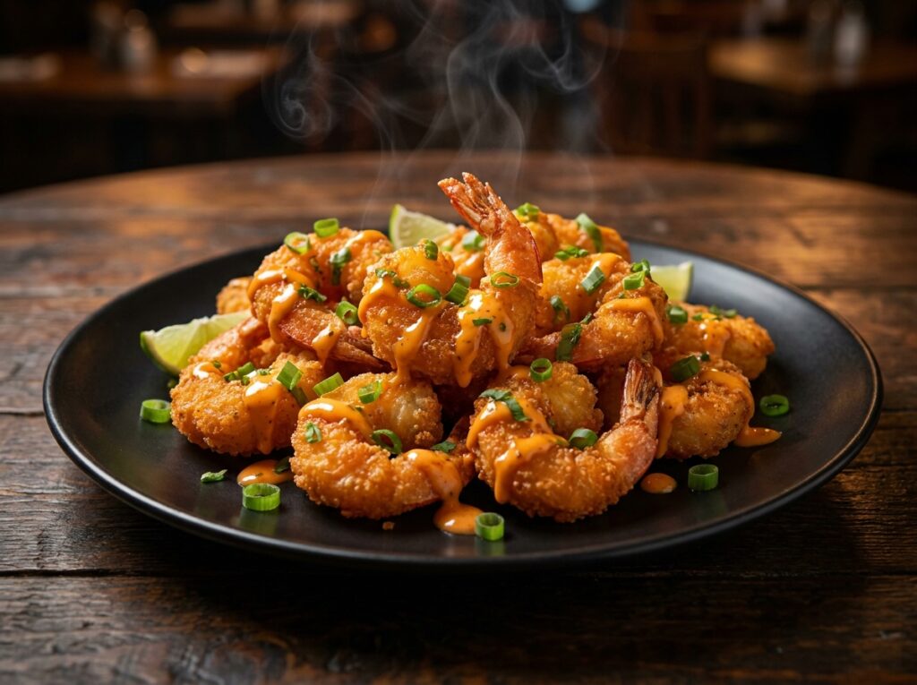 Air fryer shrimp on plate