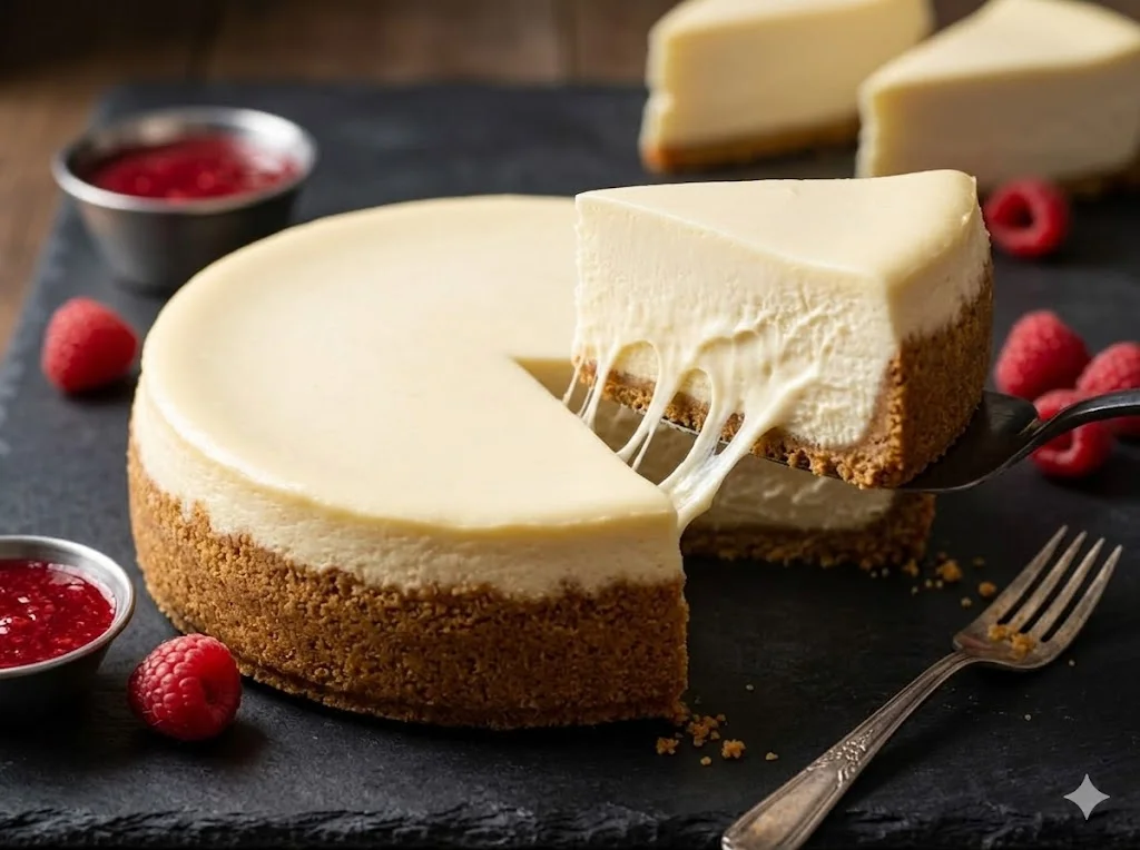 The Ultimate New York Style Cheesecake: 3 Scientific Secrets to a Flawless, Crack-Free Surface