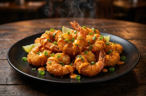 Air fryer shrimp on plate