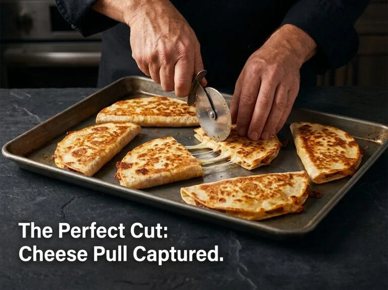 Step-by-step assembly of cheesy baked chicken quesadillas showing layering sequence