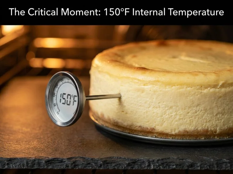 The Ultimate New York Style Cheesecake: 3 Scientific Secrets to a Flawless, Crack-Free Surface