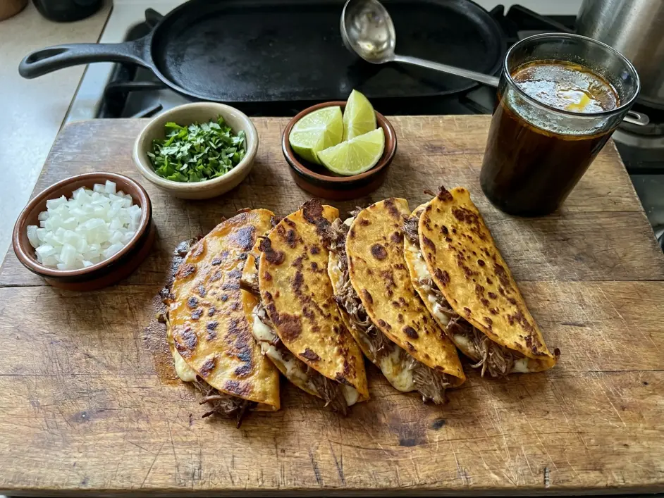 The Crispiest Birria Tacos