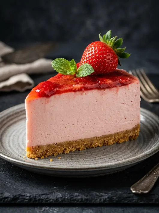 No-Bake Strawberry Cheesecake
