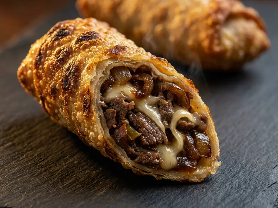 Scientific Philly Cheesesteak Egg Rolls