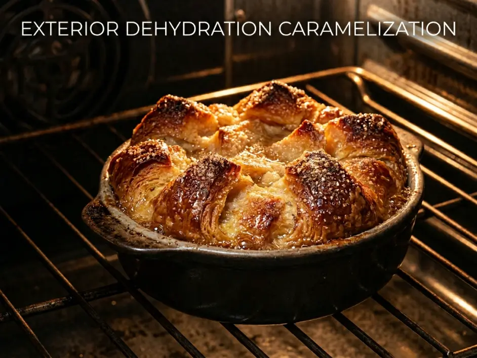 Lava Croissant Bread Pudding