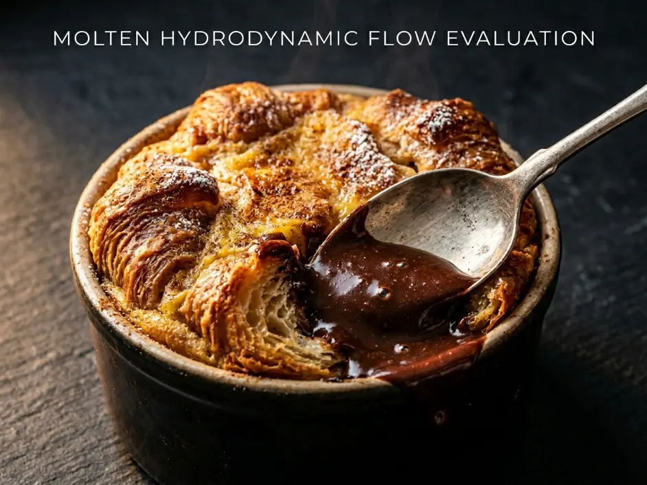 Lava Croissant Bread Pudding