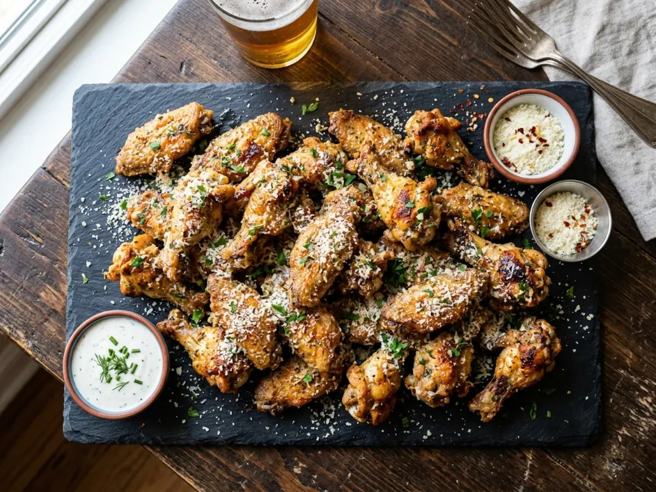 Air Fryer Garlic Parmesan Wings