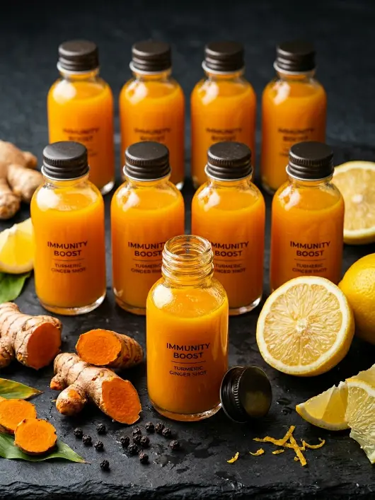 ginger turmeric wellness shots