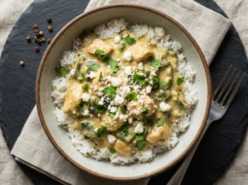 Creamy Poblano Chicken (Pollo en Crema de Poblano)