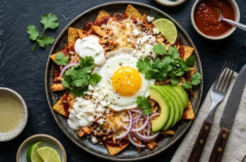 Cheesy Chicken Chilaquiles Rojos