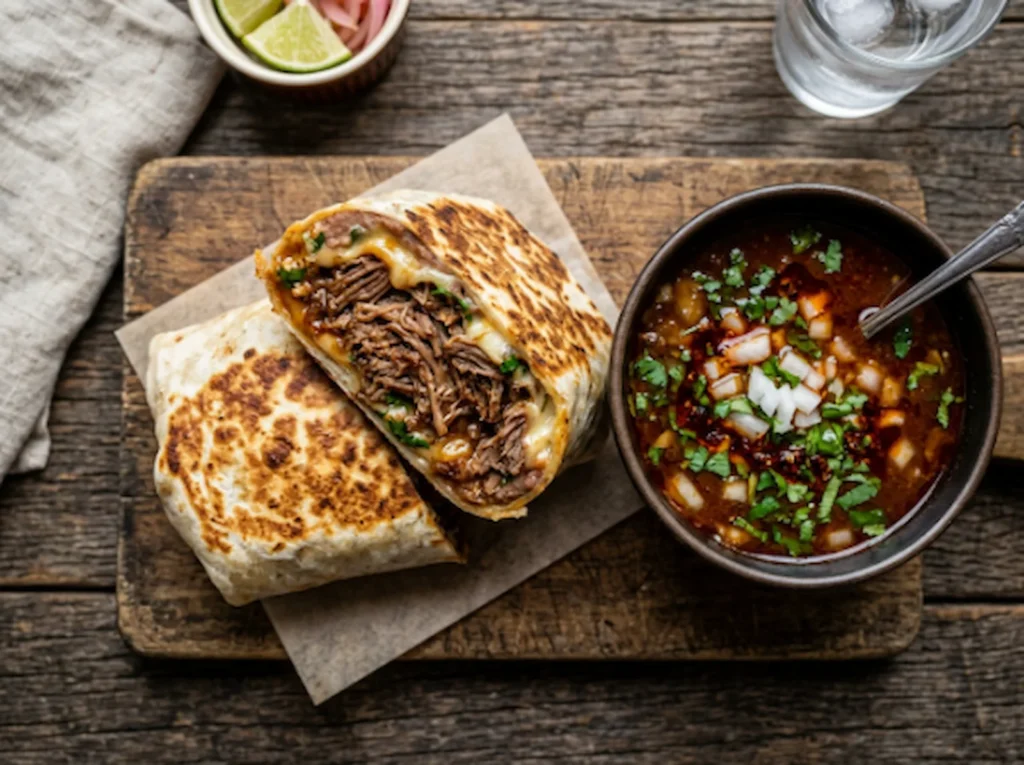 Beef Quesabirria Burrito