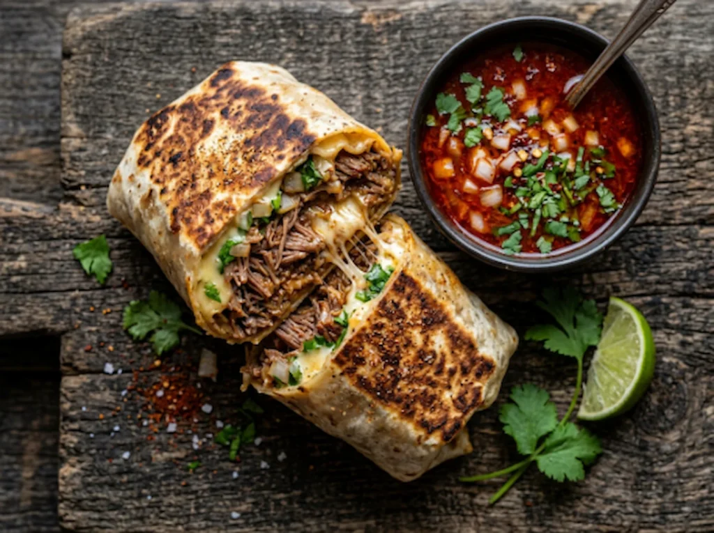 Beef Quesabirria Burrito